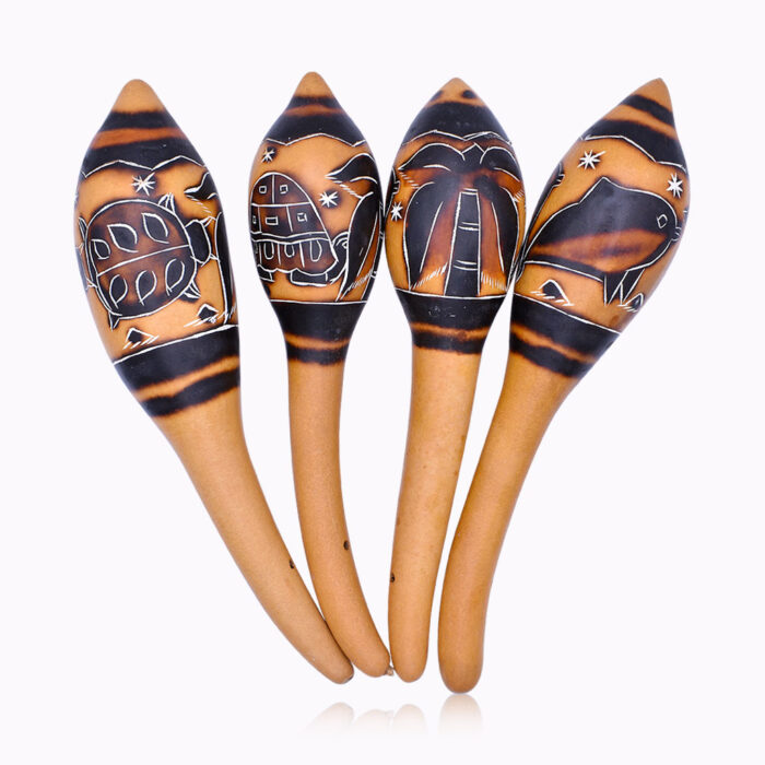 Handcrafted Andean Gourd Maraca with Natural Seeds – Traditional Shamanic Instrument from Peru – Jaguar Dream Ireland