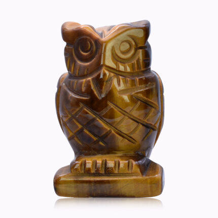 Tiger’s Eye Owl – handcrafted gemstone guardian, Jaguar Dream, Ireland