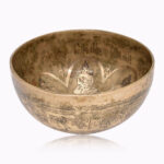 Handcrafted Buddha Singing Bowl, 20cm, 7-metal blend, tuned to E3#, engraved with Buddha inside – Jaguar Dream Ireland