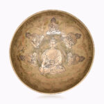 Handcrafted Buddha Singing Bowl, 20cm, 7-metal blend, tuned to E3#, engraved with Buddha inside – Jaguar Dream Ireland