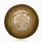 Handcrafted Tree of Life Singing Bowl, 20.5cm, E3# tune, 7-metal blend – Jaguar Dream Ireland