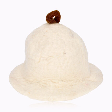 Natural Felted Wool Sauna Hat – Eco Wellness Accessory from Jaguar Dream
