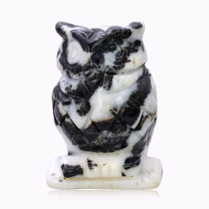 Zebra Jasper Owl – Spirit Guardian figurine, Jaguar Dream, Ireland