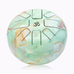 Large Happy Drum – Ocean Green & Gold Marble