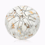 Happy Drum - White & Gold Marble