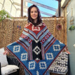 Sky Fire – Hooded Festival Poncho