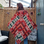 Desert Flame – Hooded Festival Poncho - Image 2