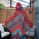 Mystic Bloom – Hooded Festival Poncho - Image 2