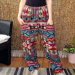 Red & Teal – Boho Pocket Trousers (Style 2)