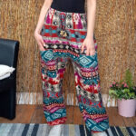 Red & Teal – Boho Pocket Trousers