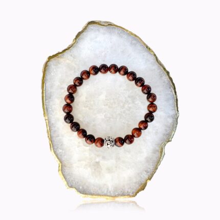 Bull's Eye gemstone bracelet with silver-coloured accents